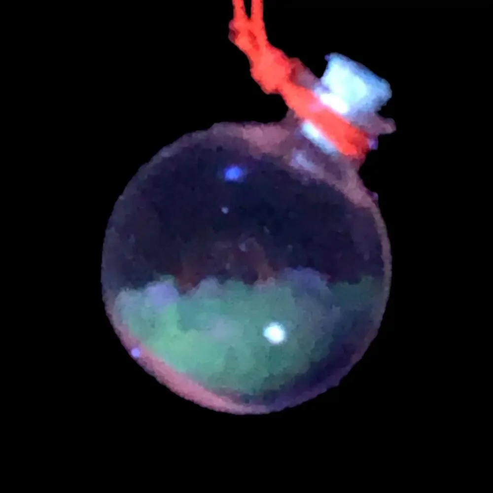 Cobalt Glass Shard Globe Manganese Glowing Car Charm Suncatcher Wish Bottle 2435
